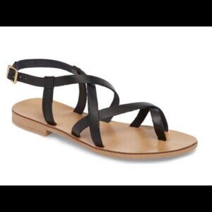 TopShop Black leather stripes Arcadia